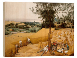 Holzbild  Die Jahreszeiten: Kornernte - Pieter Brueghel d.Ä.
