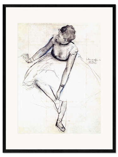Ingelijste kunstdruk Dancer adjusting her shoe