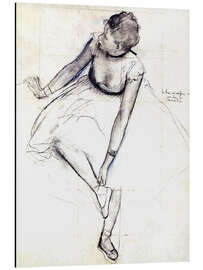 Magnettafel Tänzerin bindet ihren Schuh