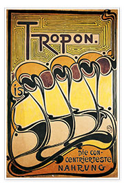 Wandbild  Tropon, Werbeplakat von 1898 - Henry van de Velde