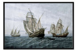 Gerahmter Kunstdruck Kolumbus: Pinta, Niña &amp; Santa María