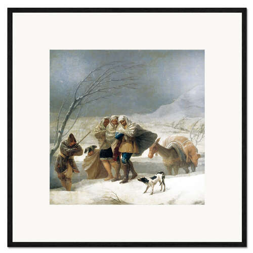 Impresión de arte enmarcada La nevada