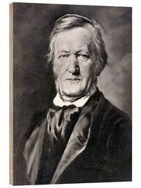 Wood print Richard Wagner