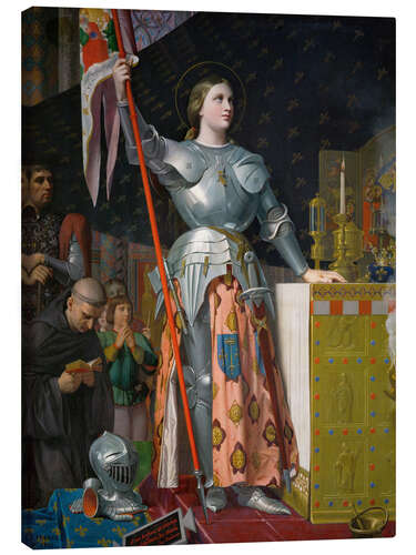 Canvastavla Jeanne D'Arc at the coronation of Charles VII.