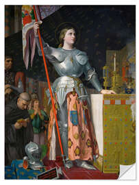 Selvklebende plakat Jeanne D'Arc at the coronation of Charles VII.