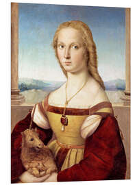 Hartschaumbild Dame mit Einhorn