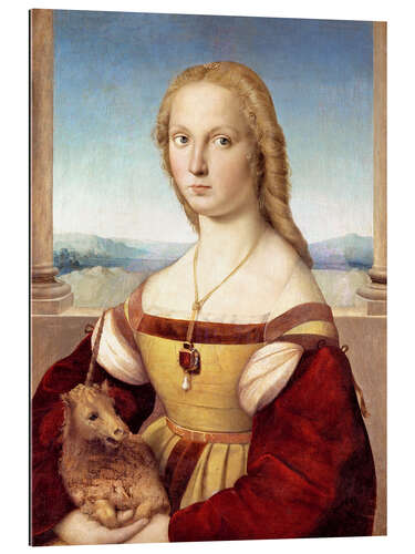 Gallery Print Dame mit Einhorn