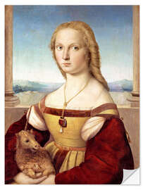 Vinilo para la pared Woman with an unicorn