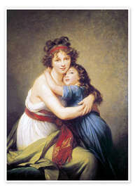 Poster  Elisabeth Louise Vigee-Lebrun con la figlia - Elisabeth Louise Vigee-Lebrun