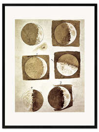Kehystetty taidepainatus The phases of the moon