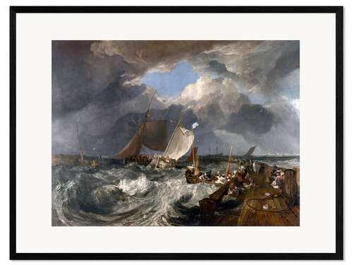 Kunsttryk i ramme Harbor pier of Calais pier