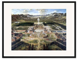 Gerahmter Kunstdruck Schloss und Gärten von Versailles