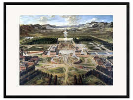 Impression artistique encadrée Château et jardins de Versailles