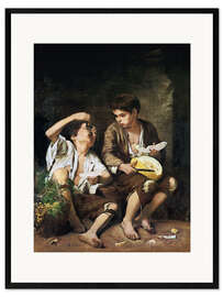 Framed art print Children Eating Grapes and a Melon