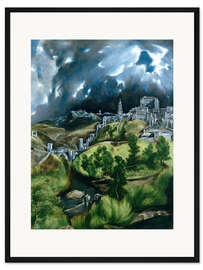 Gerahmter Kunstdruck Blick auf Toledo