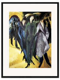 Gerahmter Kunstdruck Frauen auf der Straße