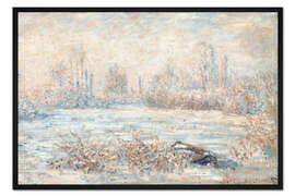 Gerahmter Kunstdruck Frost bei Vétheuil (Le Givre)