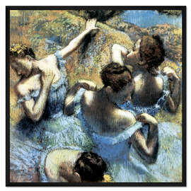 Gerahmter Kunstdruck Tänzerinnen in blau