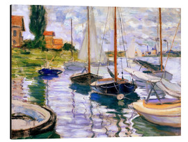 Tableau en aluminium  Voiliers sur la Seine - Claude Monet