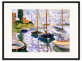 Gerahmter Kunstdruck Voiliers sur la Seine