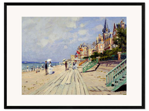 Impressão artística com moldura A Praia de Trouville