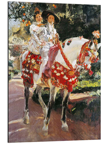 Aluminiumsbilde Portraits of Elena and Maria with Old-fashioned Valencian Costumes
