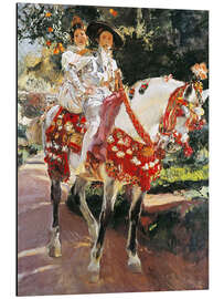 Aluminium print Portraits of Elena and Maria with Old-fashioned Valencian Costumes