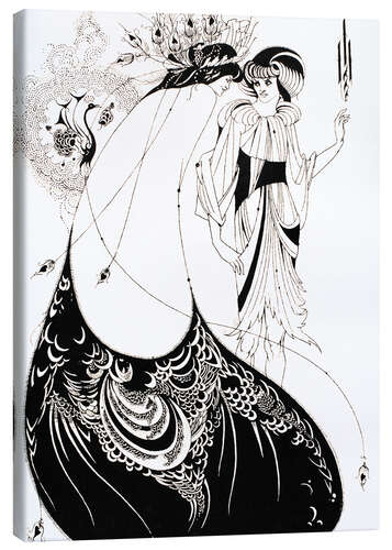 Quadro em tela The Peacock Skirt (ilustração de Salomé)