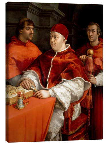 Canvas-taulu Leo X with cardinals