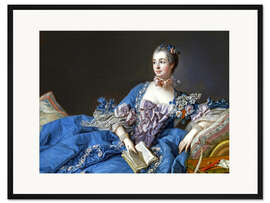 Gerahmter Kunstdruck Porträt der Madame de Pompadour