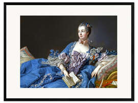 Gerahmter Kunstdruck Porträt der Madame de Pompadour
