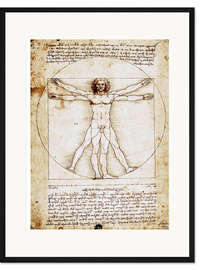 Gerahmter Kunstdruck Vitruvianischer Mensch I