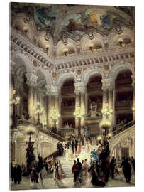 Akrylbillede  The Staircase of the Opera in Paris - Louis Beraud