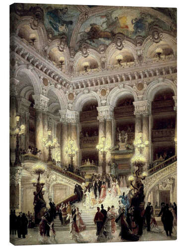 Canvastavla Stairs of the Opera in Paris