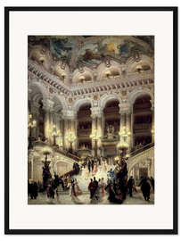 Gerahmter Kunstdruck Treppen der Oper in Paris - Louis Beraud