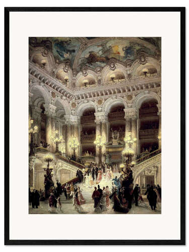 Impressão artística com moldura Stairs of the Opera in Paris