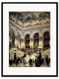 Gerahmter Kunstdruck Treppen der Oper in Paris