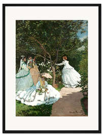 Gerahmter Kunstdruck Frauen im Garten