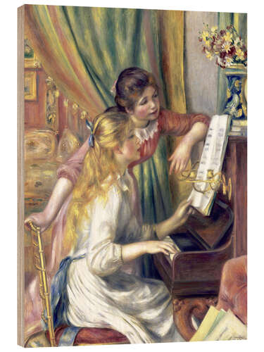 Stampa su legno Jeunes filles au piano, 1892