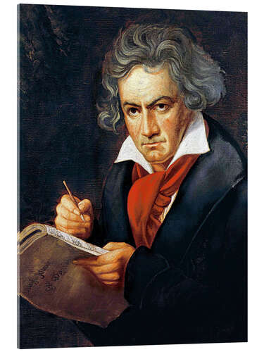 Akrylbilde Ludwig van Beethoven composing