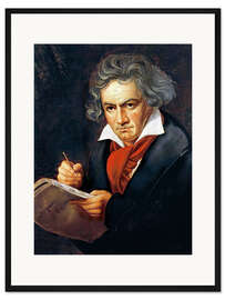 Gerahmter Kunstdruck Beethoven komponiert die Missa Solemnis
