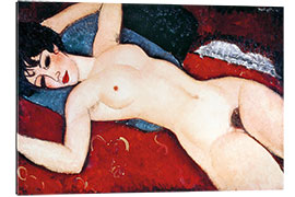 Galleritryck Sleeping Nude with Arms Open (Red Nude)