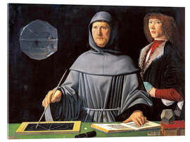 Tableau en verre acrylique Portrait de Luca Pacioli