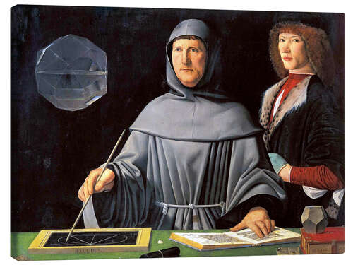 Leinwandbild Fra Luca Pacioli mit Schüler