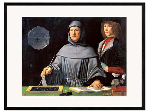 Gerahmter Kunstdruck Fra Luca Pacioli mit Schüler