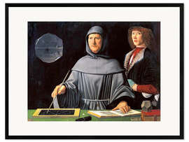 Gerahmter Kunstdruck Fra Luca Pacioli mit Schüler