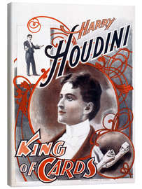 Leinwandbild Harry Houdini, König der Karten