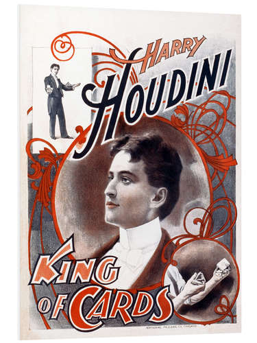 Foam board print Harry Houdini, King of Cards