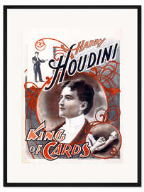 Gerahmter Kunstdruck Harry Houdini, König der Karten