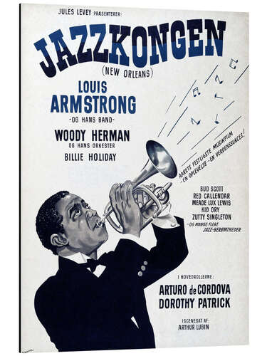 Aluminiumsbilde Louis Armstrong New Orleans